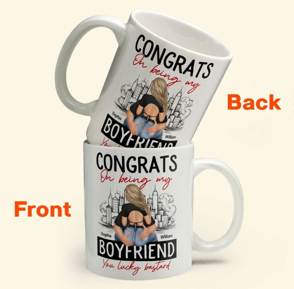 Congrats On Being My Boyfriend - Personalized Mug - Anniversary Gifts For Men, Husband, Him, Boyfriend Congrats On Being My Boyfriend - Personalized Mug - Anniversary Gifts For Men, Husband, Him, Boyfriend