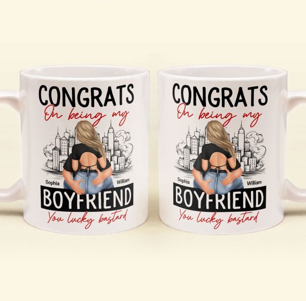 Congrats On Being My Boyfriend - Personalized Mug - Anniversary Gifts For Men, Husband, Him, Boyfriend Congrats On Being My Boyfriend - Personalized Mug - Anniversary Gifts For Men, Husband, Him, Boyfriend