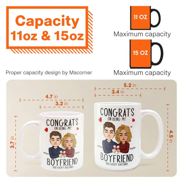 Congrats On Being My Boyfriend - Personalized Mug Congrats On Being My Boyfriend - Personalized Mug