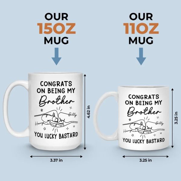 Congrats On Being My Brother - Family Personalized Custom Mug - Gift For Family Members Congrats On Being My Brother - Family Personalized Custom Mug - Gift For Family Members