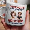 Congrats On Being My Brother Sister Bestie - Personalized Marble Mug Congrats On Being My Brother Sister Bestie - Personalized Marble Mug