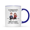 Congrats On Being My Brother Sister Cute Family Christmas Gift Personalized Mug