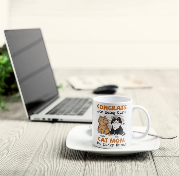 Congrats On Being My Cat Mom - Personalized Mug Congrats On Being My Cat Mom - Personalized Mug