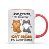 Congrats On Being My Cat Mom Dad Funny Cat Expression Personalized Mug Congrats On Being My Cat Mom Dad Funny Cat Expression Personalized Mug