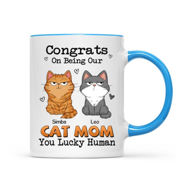 Congrats On Being My Cat Mom Dad Funny Cat Expression Personalized Mug Congrats On Being My Cat Mom Dad Funny Cat Expression Personalized Mug