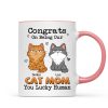 Congrats On Being My Cat Mom Dad Funny Cat Expression Personalized Mug Congrats On Being My Cat Mom Dad Funny Cat Expression Personalized Mug