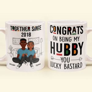 Congrats On Being My Hubby - Personalized Mug