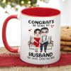 Congrats On Being My Husband, Gift For Couple, Personalized Mug, Couple Sitting Mug, Couple Gift Congrats On Being My Husband, Gift For Couple, Personalized Mug, Couple Sitting Mug, Couple Gift