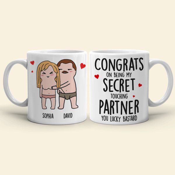 Congrats On Being My Secret Touching Partner-Gift For Couple-Personalized Coffee Mug- Funny Couple Congrats On Being My Secret Touching Partner-Gift For Couple-Personalized Coffee Mug- Funny Couple