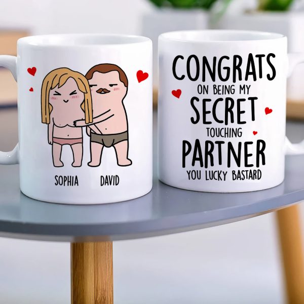 Congrats On Being My Secret Touching Partner-Gift For Couple-Personalized Coffee Mug- Funny Couple Congrats On Being My Secret Touching Partner-Gift For Couple-Personalized Coffee Mug- Funny Couple