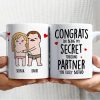 Congrats On Being My Secret Touching Partner-Gift For Couple-Personalized Coffee Mug- Funny Couple Congrats On Being My Secret Touching Partner-Gift For Couple-Personalized Coffee Mug- Funny Couple