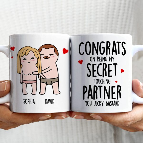 Congrats On Being My Secret Touching Partner-Gift For Couple-Personalized Coffee Mug- Funny Couple Congrats On Being My Secret Touching Partner-Gift For Couple-Personalized Coffee Mug- Funny Couple