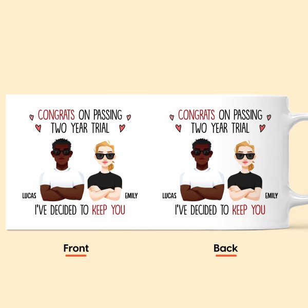 Congrats On Passing Our Trial I've Decided To Keep You - Personalized Mug Congrats On Passing Our Trial I've Decided To Keep You - Personalized Mug