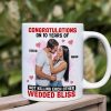 Congratulations On 10 Years Of Wedded Bliss, Funny Custom Couple Photo Coffee Mug, Gift For Couple, Valentine's Gift Congratulations On 10 Years Of Wedded Bliss, Funny Custom Couple Photo Coffee Mug, Gift For Couple, Valentine's Gift