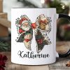 Coquette Christmas Bow Personalized Mug, It's Most Wonderful Time Of The Year Vintage Gift with Custom Name Coquette Christmas Bow Personalized Mug, It's Most Wonderful Time Of The Year Vintage Gift with Custom Name