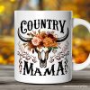 Country Mama Floral Vintage Mug, Western Buffalo Skull Gift for Moms Country Mama Floral Vintage Mug, Western Buffalo Skull Gift for Moms