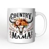 Country Mama Floral Vintage Mug, Western Buffalo Skull Gift for Moms Country Mama Floral Vintage Mug, Western Buffalo Skull Gift for Moms