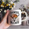 Country Mama Floral Vintage Mug, Western Buffalo Skull Gift for Moms Country Mama Floral Vintage Mug, Western Buffalo Skull Gift for Moms