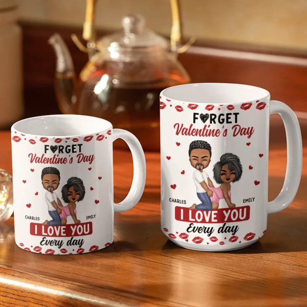 Couple I Love You Every Day - Personalised White Edge-to-Edge Mug