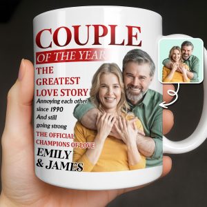 Couple Of The Year, The Greatest Love Story, Champions Of Love - Personalized Custom Coffee Mug - CPL1199_MG