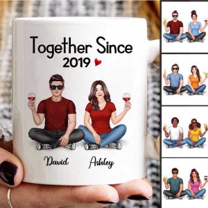 Couple Sitting Together Since Gift For Him For Her Personalized Mug