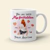 Couple Taste My Forbidden Fruit Anytime, Personalized Couple Coffee Mug, Naughty Gift For Him Couple Taste My Forbidden Fruit Anytime, Personalized Couple Coffee Mug, Naughty Gift For Him