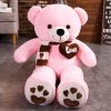 Cozy 4-Color Teddy Bear with Scarf