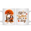 Cozy Fall Vibe Cute Cartoon Life Is Better With A Dog Personalized Mug