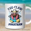 Crawfish Yee-Claw Western Cowboy Personalized Mug, Summer Boil Season Gift with Custom Name for Fisherman