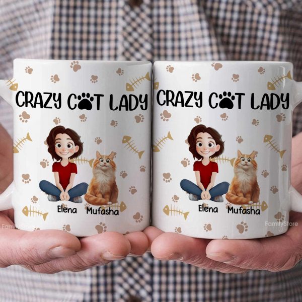 Crazy Cat Lady - Personalized Mug - Gift for Pet Owners, Pet Lovers, Cat Mom | CLP15 NH96 Crazy Cat Lady - Personalized Mug - Gift for Pet Owners, Pet Lovers, Cat Mom | CLP15 NH96