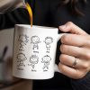 Create A Unique Family Mug With Custom Names And Cartoon Children - Personalized Custom Coffee Mug - DAD030_MG