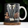 Create The Ideal Gift For The Lawyer In Your Life, Suit, Tie, Briefcase - Personalized Custom Coffee Mug - GRAD302_MG