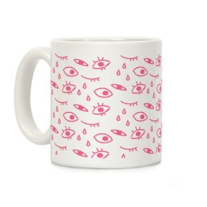 Creepy Eyes (Pink) Coffee Mug