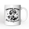 Crying Over Book Boyfriends Personalized Mug, Retro Anti-Valentine Funny Gift With Custom Name Crying Over Book Boyfriends Personalized Mug, Retro Anti-Valentine Funny Gift With Custom Name
