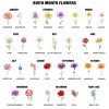 Crystal Effect Birth Flower Grandkids Make Life More Grand - Personalized White Edge-to-Edge Mug