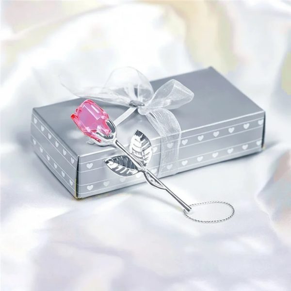 Crystal Glass Rose Figurine for Home and Gift Decor Crystal Glass Rose Figurine for Home and Gift Decor