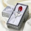 Crystal Glass Rose Figurine for Home and Gift Decor Crystal Glass Rose Figurine for Home and Gift Decor