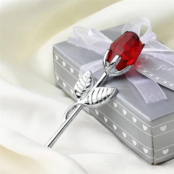 Crystal Glass Rose Figurine for Home and Gift Decor Crystal Glass Rose Figurine for Home and Gift Decor