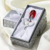 Crystal Glass Rose Figurine for Home and Gift Decor Crystal Glass Rose Figurine for Home and Gift Decor
