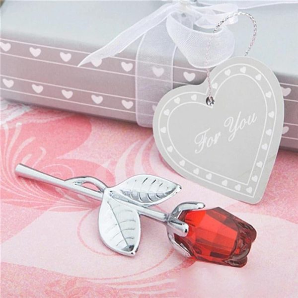 Crystal Glass Rose Figurine for Home and Gift Decor Crystal Glass Rose Figurine for Home and Gift Decor
