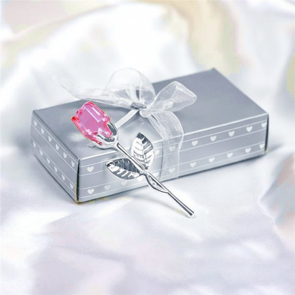 Crystal Glass Rose Figurine for Home and Gift Decor Crystal Glass Rose Figurine for Home and Gift Decor