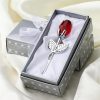 Crystal Glass Rose Figurine for Home and Gift Decor Crystal Glass Rose Figurine for Home and Gift Decor
