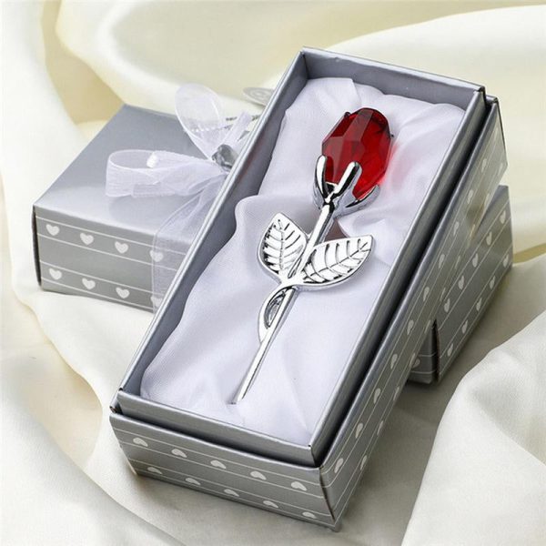 Crystal Glass Rose Figurine for Home and Gift Decor Crystal Glass Rose Figurine for Home and Gift Decor