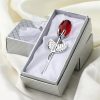 Crystal Glass Rose Figurine for Home and Gift Decor Crystal Glass Rose Figurine for Home and Gift Decor
