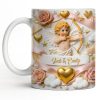 Cupid And Roses With Hearts And Bows Design - Personalized Custom Coffee Mug - CPL1330_MG Cupid And Roses With Hearts And Bows Design - Personalized Custom Coffee Mug - CPL1330_MG