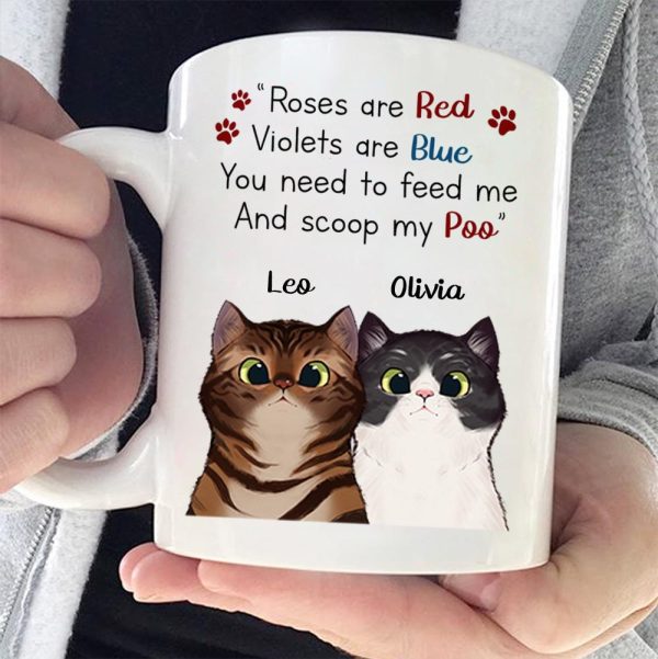 Curious Cat - Roses Are Red Violets Are Blue - Funny Personalized Cat Mug Curious Cat - Roses Are Red Violets Are Blue - Funny Personalized Cat Mug