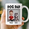 Custom 3D Inflated Effect Printed Mug - Personalized Birthday Gifts For Dog Lovers, Dog Dad And Mom - Love Begins With A Wag Custom 3D Inflated Effect Printed Mug - Personalized Birthday Gifts For Dog Lovers, Dog Dad And Mom - Love Begins With A Wag