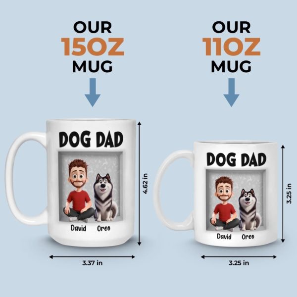Custom 3D Inflated Effect Printed Mug - Personalized Birthday Gifts For Dog Lovers, Dog Dad And Mom - Love Begins With A Wag Custom 3D Inflated Effect Printed Mug - Personalized Birthday Gifts For Dog Lovers, Dog Dad And Mom - Love Begins With A Wag