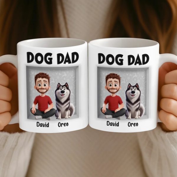 Custom 3D Inflated Effect Printed Mug - Personalized Birthday Gifts For Dog Lovers, Dog Dad And Mom - Love Begins With A Wag Custom 3D Inflated Effect Printed Mug - Personalized Birthday Gifts For Dog Lovers, Dog Dad And Mom - Love Begins With A Wag