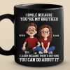 Custom Black Mug - Personalized Birthday Gifts For Brother - Chaos Runs In The Family Custom Black Mug - Personalized Birthday Gifts For Brother - Chaos Runs In The Family